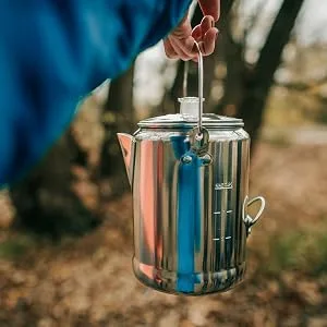 Stansport Aluminum Percolator Coffee Pot 9 Cups - camping coffee percolator backpacking