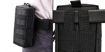 Tacticool 2 Pack Molle Pouches - Tactical Compact Water-Resistant EDC Pouch 2 Pack-Black - 02 pic