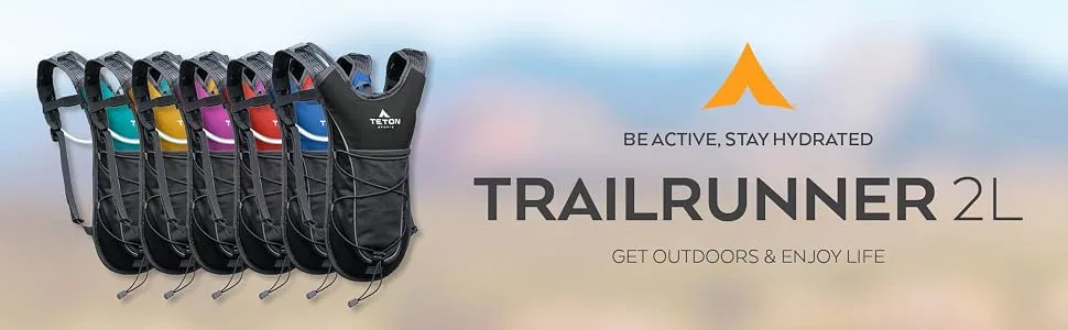TETON Sports TrailRunner 2 Hydration Pack 2-Liter Hydration Backpack with Water Bladder for Backpacking, Hiking, Running, Cycling, and Climbing Arcadia 2L Bladder - 2022 Model - Backpack, hydration, cycling, hiking, explore, camping, backpacking, running, outdoor, trail running