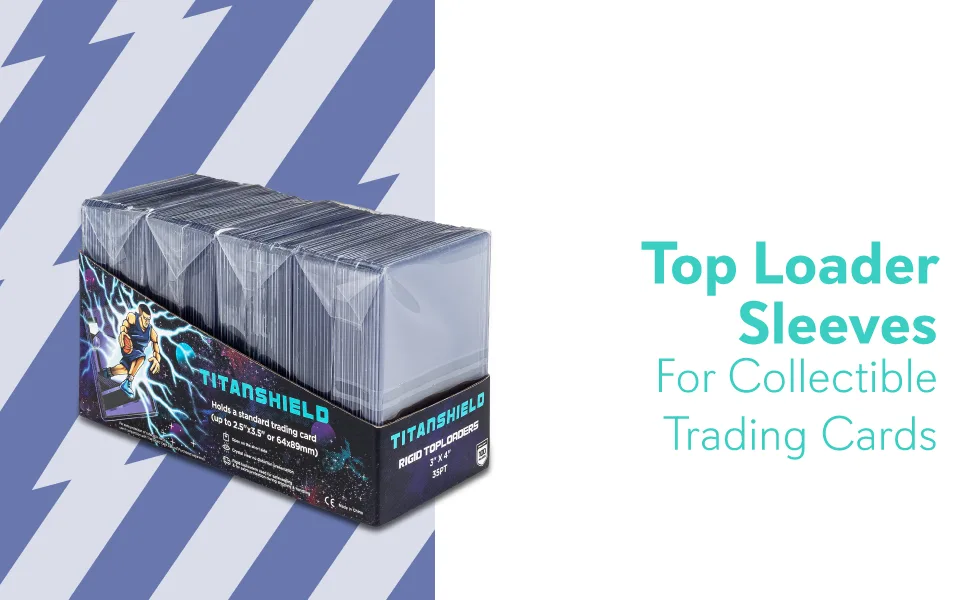 TitanShield 3" x 4" Platimum Quality Seamless Toploaders Top Loader Sleeves for Collectible Trading Cards (100 ct.) - TitanShield 3