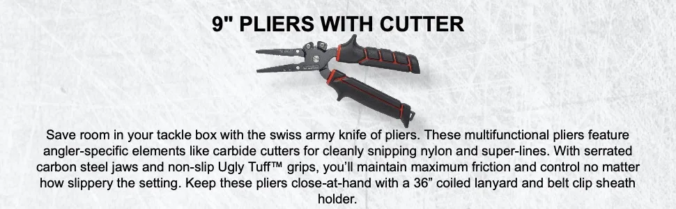 Ugly Stik Ugly Tools 9in Fishing Pliers, Black, USTOOL9PLIERS - product information 4