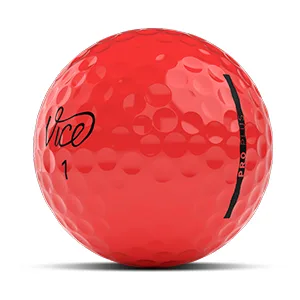 Vice Golf PRO Plus 2020 | 12 Golf Balls | Features: 4-Piece cast Urethane, Maximum Distance, Reduced Driver Spin | More Colors: NEON Lime/RED | Profile: Designed for Advanced Golfers - PRO PLUS NEON RED