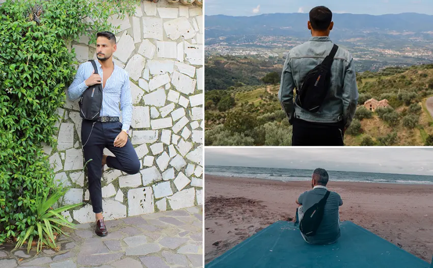 WATERFLY Small Crossbody Sling Backpack Anti Theft Backpack for Traveling Chest Shoulder Bag Black (Small) Small - sling backpack sling bag chest bag crossbody backpack
