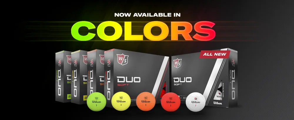 WILSON Staff Duo Soft Golf Balls - 12 Pack White - DUO Soft Colors