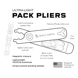 Wolf Tooth Components Pack Pliers - Master Link Combo Pliers - Black - Ultra-Light Pack Pliers
