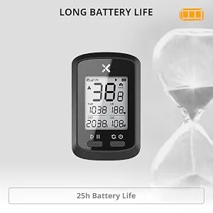 XOSS G+ GPS Bike Computer, Bluetooth ANT+ Cycling Computer, Wireless Bicycle Speedometer Odometer with LCD Display, Waterproof MTB Tracker Fits All Bikes Electric Bike (XOSS APP Support) - bike computer,bike speedometer,bicycle speedometer,cycle computer,bicycle computer,bike odometer