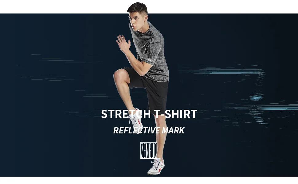Athletic Shirts for Men Short Sleeve Quick Dry Workout Running Gym Sport Exercise Tee Moisture Wicking Medium Marled Charcoal - product information 1