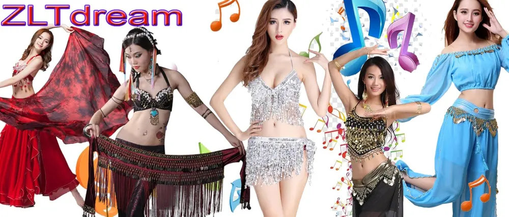 ZLTdream Belly Dance Lace Fishtail Pants for Petite Figure Women Rave Outfit Medium Black - Belly dance Costume