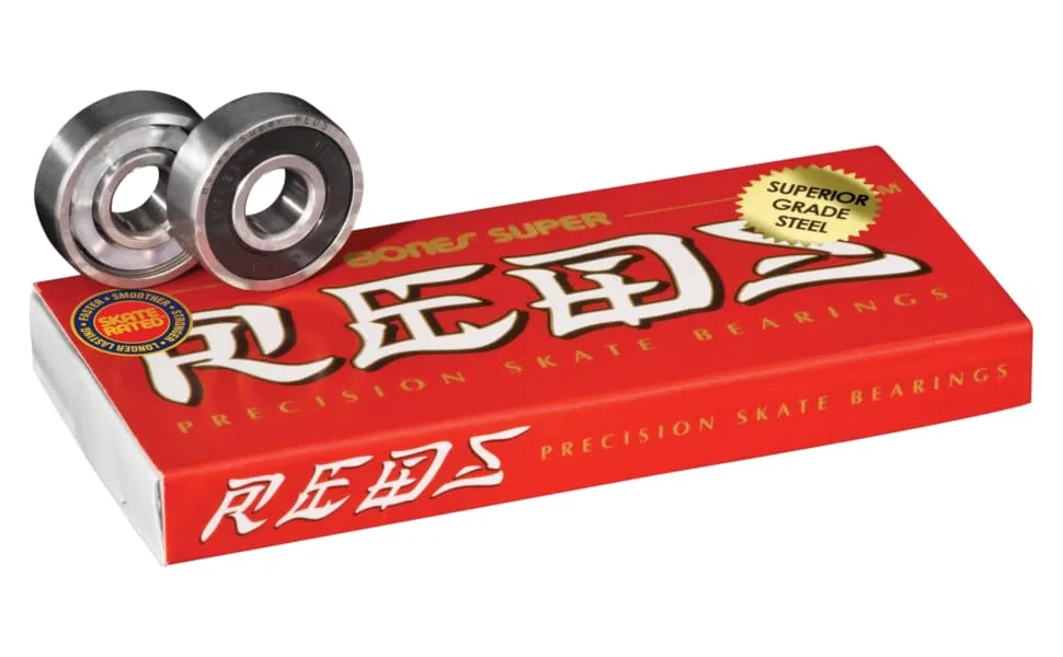 Bones Super REDS Skateboard Bearings 8 Pack Red - red - Bones Super REDS 8 pk