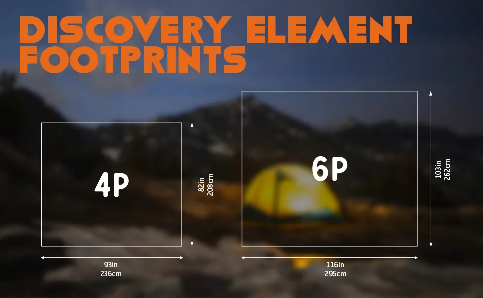 Kelty Discovery Element 4 Person Tent Footprint (FP Only) Protects Tent Floor from Wear and Tear - Element