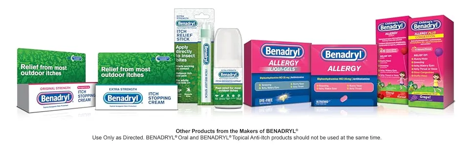 Benadryl Itch Relief Spray Extra Strength 2 oz (Pack of 2) - Benadryl Banner