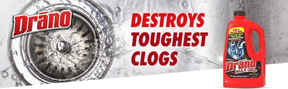 Drano Max Gel Clog Remover, 80 oz - Destroys toughest clogs
