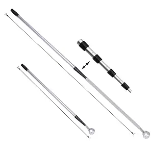 HOW TRUE Stainless Telescopic Extendable Golf Ball Retriever for Water, 15ft 18ft Aluminum Alloy Golf Ball Retriever Telescopic for Water - Golf Ball Retriever