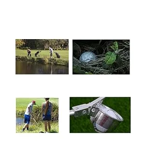 HOW TRUE Stainless Telescopic Extendable Golf Ball Retriever for Water, 15ft 18ft Aluminum Alloy Golf Ball Retriever Telescopic for Water - Telescopic Golf Ball Retriever