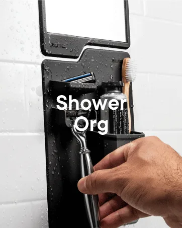 Tooletries - Back Scrubber & Hook - Silicone Long Handle Bath Shower Back Brush, Back Scrubber Body Exfoliator + Removable & Reusable Hook - Charcoal - Tooletries