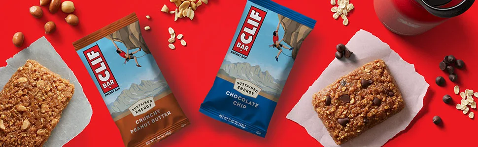 Clif Bar Chocolate Chip Crunch Chocolate Chip 2.4 Ounce (12 Count) - cliff bars, clif bars, energy bars, protein bars, bars, kind bars, rx bars, organic, office snacks