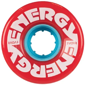 Radar Wheels - Energy 57 - Roller Skate Wheels - 4 Pack of 78A 31mm x 57mm Quad Skate Wheels Red 57mm - skates rollerskates outdoor roller rollar patines adult toddler girls womens quad roll outside moxi