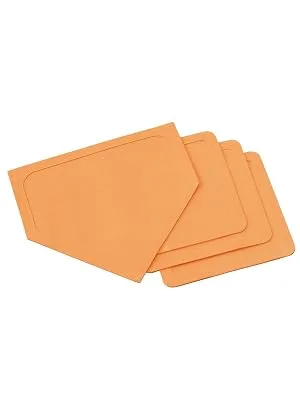 Sportime - 708331 Throw-Down Bases and Home Plate, Orange, Set of 4 - Orange bases