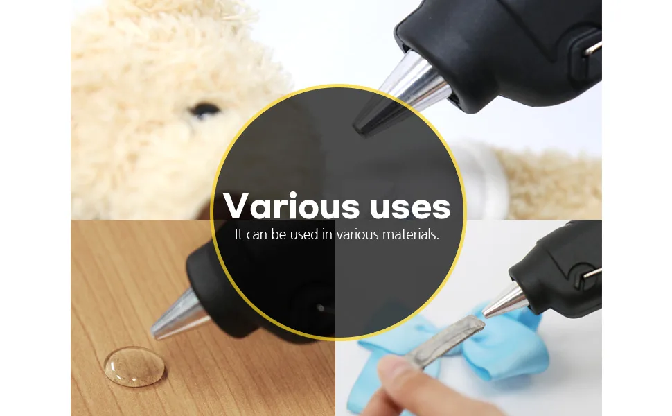 BEARHUNT Strong Hot Melt Glue Gun Sticks bulk (0.43" X 9.84"_2lb - Black) - Hot glue sticks material