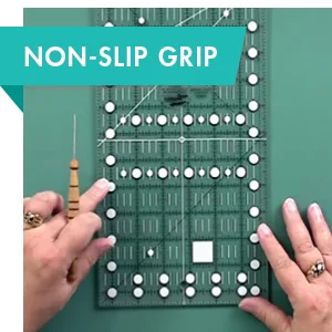 Creative Grids Quilt Ruler 6-1/2in x 24-1/2in - CGR24 - non slip grip