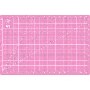 Rotary Cutter Set pink - Quilting Kit incl. 45mm Fabric Cutter, 5 Replacement Blades, A3 Cutting Mat, Acrylic Ruler and Craft Clips - Ideal for Crafting, Sewing, Patchworking, Crochet & Knitting Pink Cutting Mat Set (18" x 12") - cutting mat