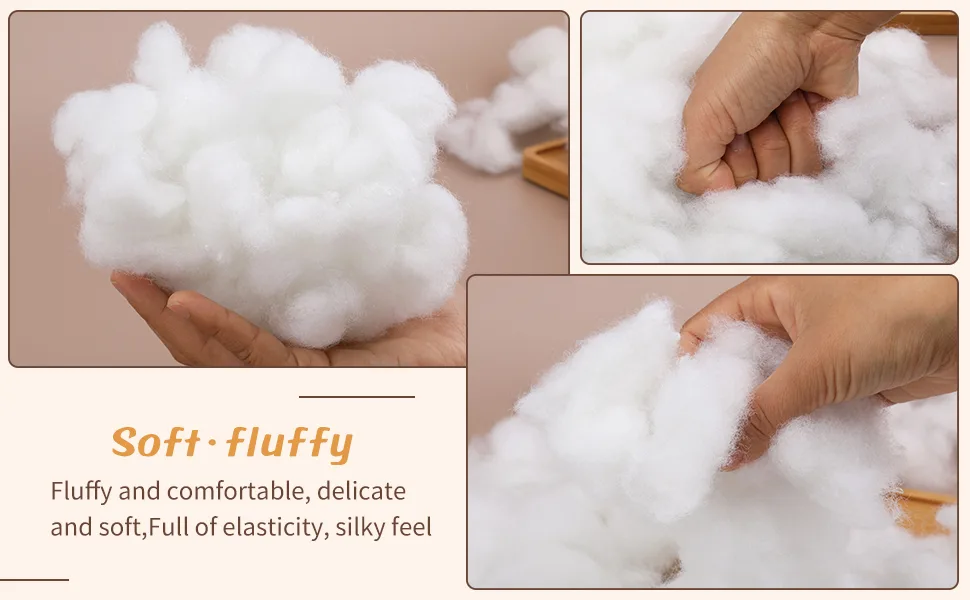 850g/30oz Premium Polyester Fiber Fill, White High Resilience Fill Fiber, Pillow Filling Stuffing, Fluff Stuffing Fill Fiber for Stuffed Animal Crafts, Pillow Filling, Cushion Quilts Paddings 1.875 Pound (Pack of 1) - Pillow Filling Stuffing, Fluff Stuffing Fill Fiber for Stuffed Animal Crafts