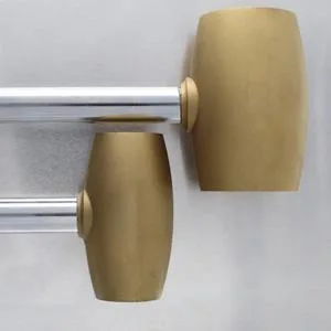 The Beadsmith Brass Head Mallet - Metal Elements - 10 Inches long, 2LB head with a 38mm Face - Brass & Sheet Metal Hammer for Dapping, Chasing & Light Stamping - BRASS HEAD MALLETS HEAD SIZES