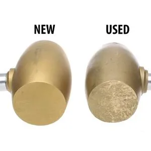 The Beadsmith Brass Head Mallet - Metal Elements - 10 Inches long, 2LB head with a 38mm Face - Brass & Sheet Metal Hammer for Dapping, Chasing & Light Stamping - Used Brass Hammer