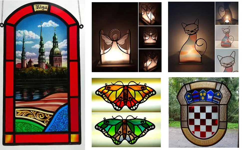 Unicoshape 12 Sheets Stained Glass Sheets Pack, 6" X 4" Cathedral Glass, Art Glass, Mosaic Glass Tiles for Crafts, (Mixed Texture) Textures Mixed - 12pc - Unicoshape Stained Glass Sheets