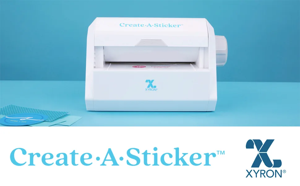 Xyron Create-a-Sticker, 5" Sticker and Label Maker Machine for Small Business and DIY Crafts, Includes Permanent Adhesive, Pre-Loaded (0501-05-10A), 9.055" x 5.709" x 5.906" - product information 1