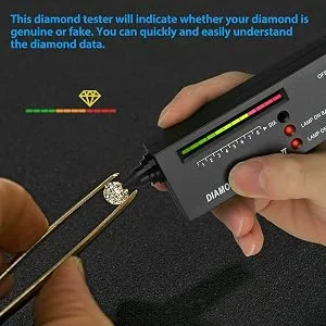 Jeweler Diamond Tester, Professional Diamond Gemstone Selector Portable LED Audio Diamond Tester with Diamond Selector II, Moissanite Tester, 2 Manuals, 2 Trays - product information 21