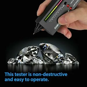 Jeweler Diamond Tester, Professional Diamond Gemstone Selector Portable LED Audio Diamond Tester with Diamond Selector II, Moissanite Tester, 2 Manuals, 2 Trays - product information 23