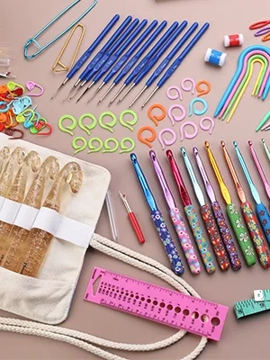 116 PCS Crochet Hooks Sets, Ergonomic Crochet Hooks Kits with Storage Bag and Crochet Needle Accessories, DIY Crochet Needles Kit for Beginners and Experienced Crochet Hook Lovers - Crochet Hooks Sets