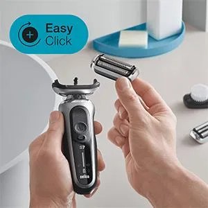 Braun Series 7 Electric Shaver Replacement Head, Easily Attach Your New Shaver Head, Compatible with New Generation Series 7 Shavers, 73S, Silver - How to replace your shaver head