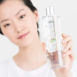 ISDIN Micellar Solution, 4 in 1 Makeup Remover, Cleanser, Hydrating Toner - Suitable for Sensitive Skin, 13.5 Fl. Oz - micellar water simple gel wash cleansing makeup remover wipes facial cleanser boost burts bees