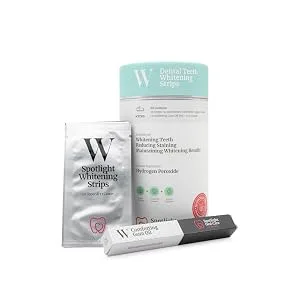 Spotlight Oral Care Teeth Whitening Strips | Gently Whitens Teeth Gradually & Safely (Whitening Strips) 29 Piece Set - Image of teeth whitening strips