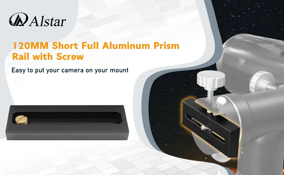 Alstar Short Full Aluminum Prism Rail with Screw - Length 120MM - product information 1