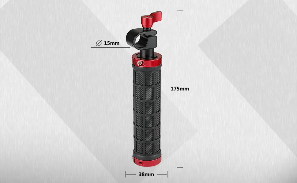CAMVATE DSLR Handle Grips with Rod Clamp for 15mm Rod Rig Rail Support Camera Tripod(1 Pair) - 1076 - C1076-2