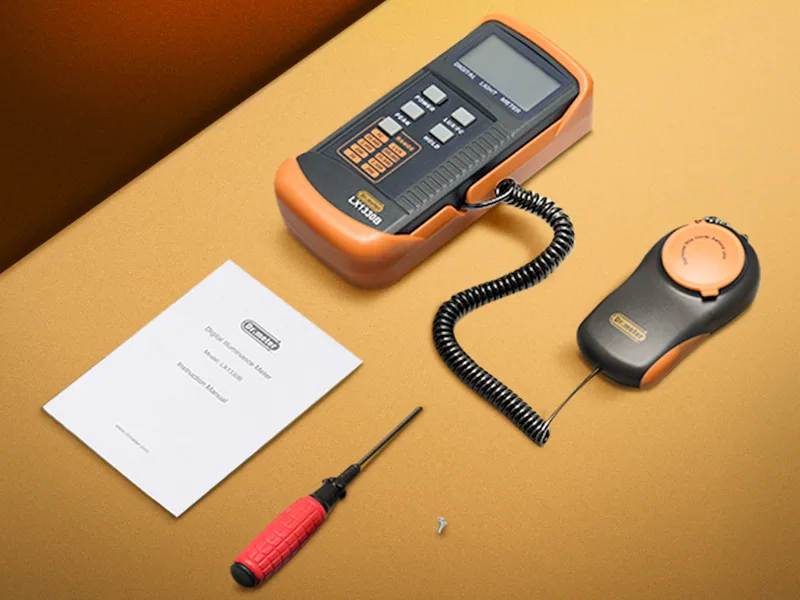 Dr.meter LX1330B Digital Illuminance Light Meter, 0-200,000 Measurement Range Lux Meter - light meter
