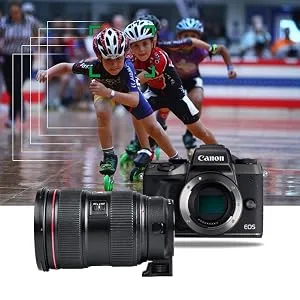 EF-EOS M Lens Adapter Auto-Focus Lens Converter Ring Compatible for Canon EF/EF-S Lens and Canon EOS-M (EF-M Mount) Camera EOS M M2 M3 M5 M6 M10 M50 M100 - Auto Focus