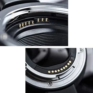 EF-EOS M Lens Adapter Auto-Focus Lens Converter Ring Compatible for Canon EF/EF-S Lens and Canon EOS-M (EF-M Mount) Camera EOS M M2 M3 M5 M6 M10 M50 M100 - Metal Electronic Contact