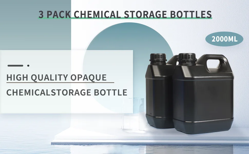 2x 2L Darkroom Chemical Developer Storage Bottles For 120 35mm Film Processing Equipment Storage Bottles Liquid Container Film Photo Developing - 2L bottle