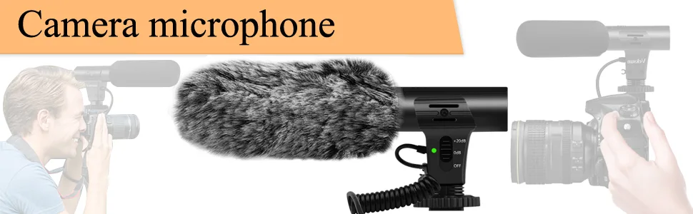tikysky Camera Microphone, M-1 Video Microphone for DSLR Interview Shotgun Mic for Canon Nikon Sony Fuji Videomic with Windscreen 3.5mm Jack - camera microphone