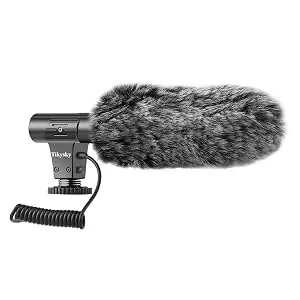 tikysky Camera Microphone, M-1 Video Microphone for DSLR Interview Shotgun Mic for Canon Nikon Sony Fuji Videomic with Windscreen 3.5mm Jack - camera microphone canon