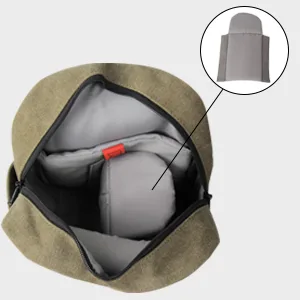 TULLIO Small Camera Bag for Photographer Canvas Camera Bag Waterproof Dslr Camera bag Compatible with Nikon Sony lightweigth bag for Men - thick foam