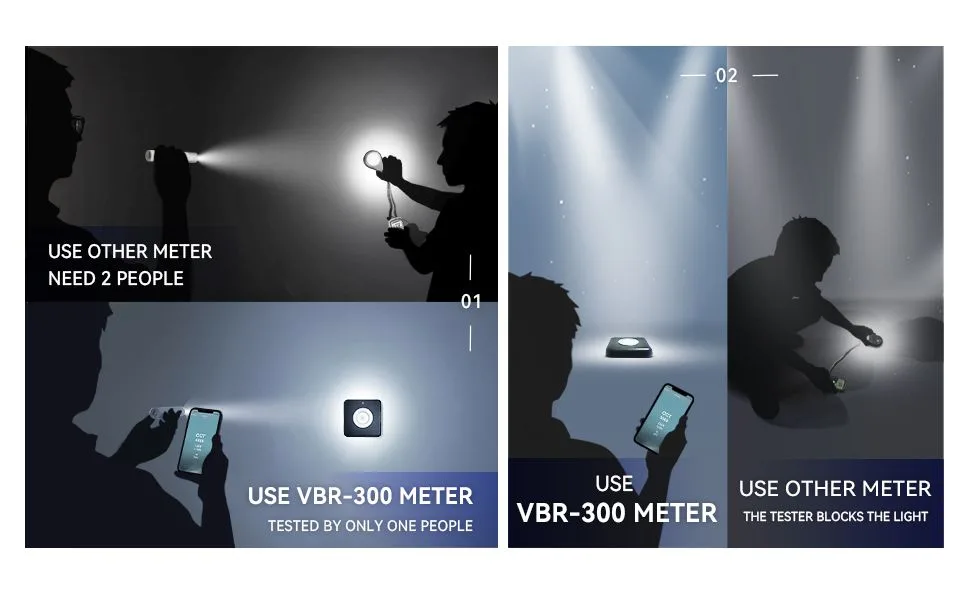 VBR-300 Light Meter CCT Meter Color Temperature Meter LUX Datas Collected Methodically Foot Candle Meter - light meter