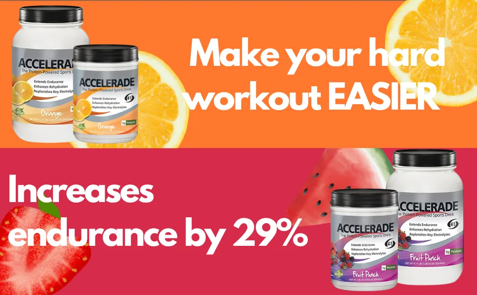 PacificHealth Accelerade, All Natural Sport Hydration Drink Mix with Protein, Carbs, and Electrolytes for Superior Energy Replenishment - Net Wt. 2.06 lb, 30 Serving (Fruit Punch) - Accelerade Benefits 2
