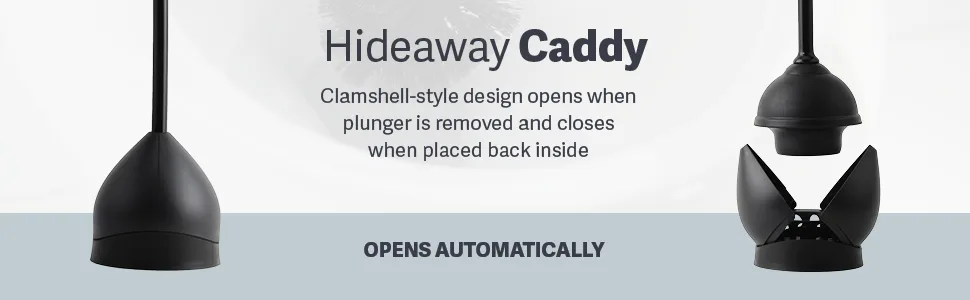 Casabella Hideaway Plunger with Caddy, Black - product information 2