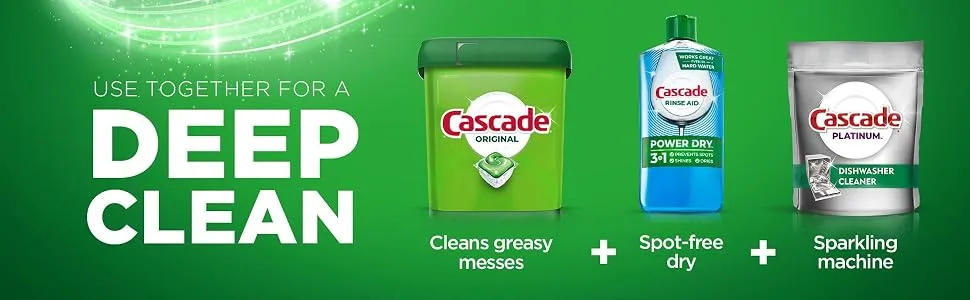 Cascade Dishwasher Pods, Actionpacs Dishwasher Detergent, Original Fresh, 105 Count Fresh 105 Count (Pack of 1) - Cascade Original Actionpacs