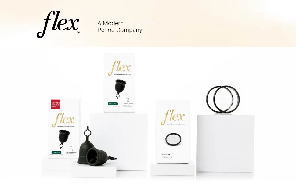 Flex Cup (Full Fit - Size 02) | Reusable Menstrual Cup | Pull-Tab for Easy Removal | Tampon + Pad Alternative | Capacity of 3 Super Tampons - flex, flex fits, flex cup, flex disc, flex menstrual cup, flex menstrual disc, the flex company